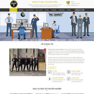 Theme wordpress dịch vụ bảo vệ 01