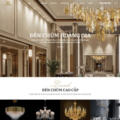 Theme wordpress bán đèn trang trí, đèn chùm